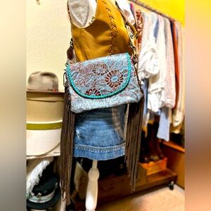 Women’s Leather Fringe Crossbody